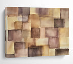 Purple and Brown Squares 2 Abstract Painting with Playful Geometry ABS617