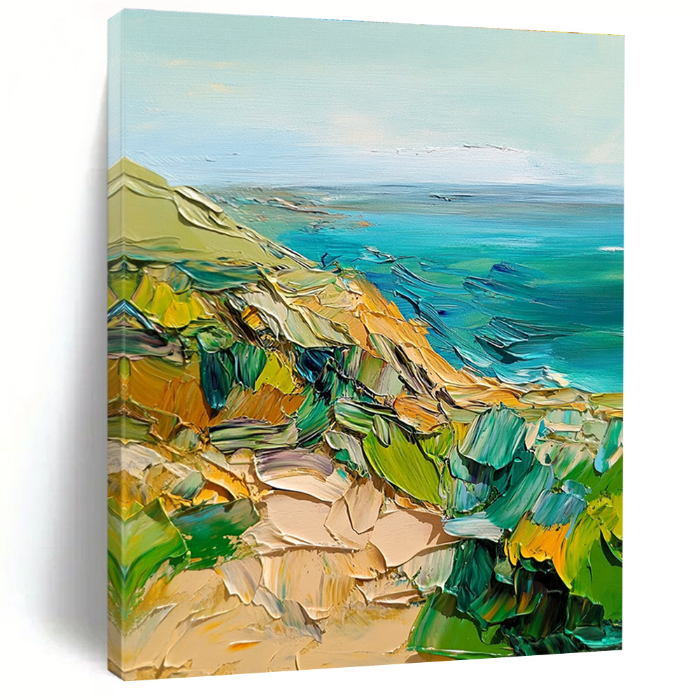 Colorful Coastal Abstract - Vibrant Seaside Abstract Art GAB0519
