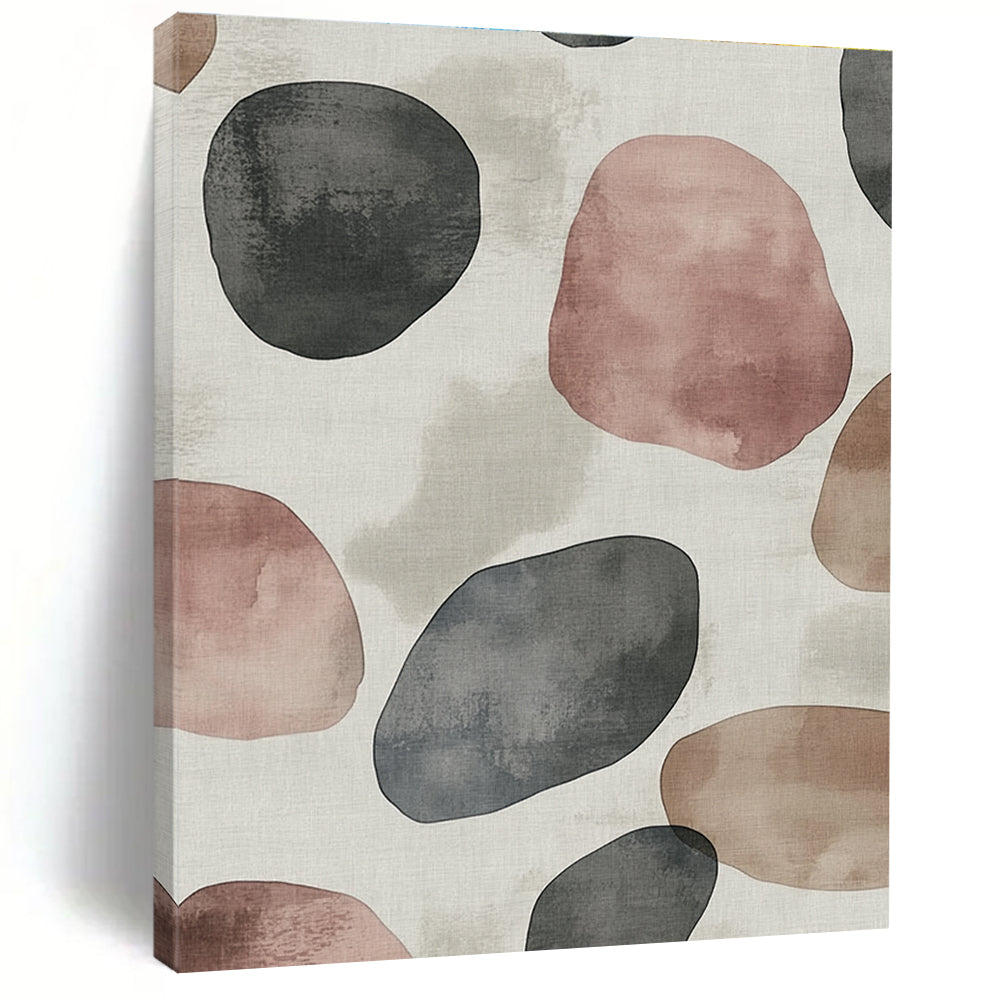 Watercolor - like Polka Dots Abstract Painting with Subtle Softness WINK261