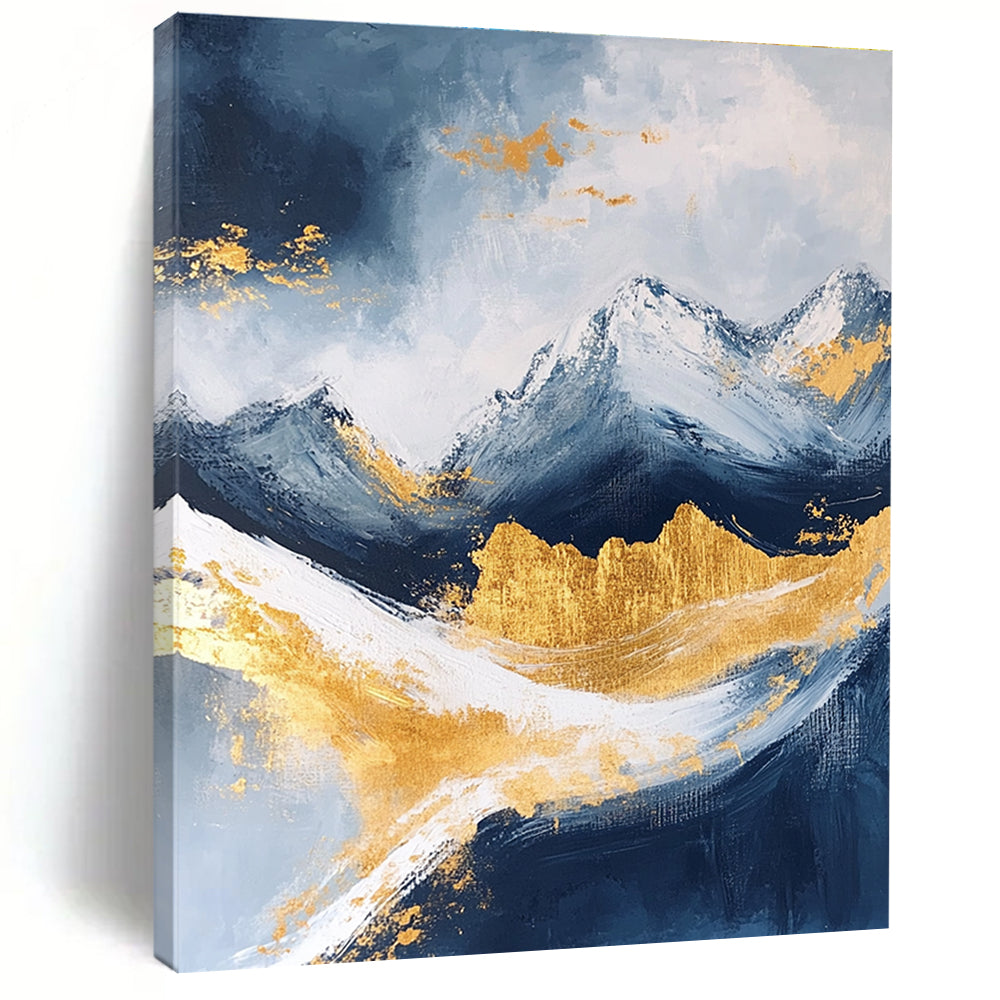 Golden Mountain Abstract - Majestic Landscape Abstract Painting GAB0440