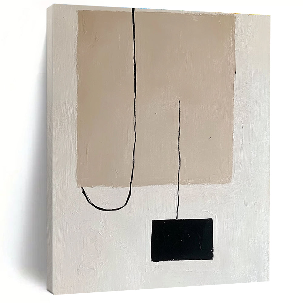 Minimalist Hanging Shapes Abstract Painting with Quiet Simplicity WINK152