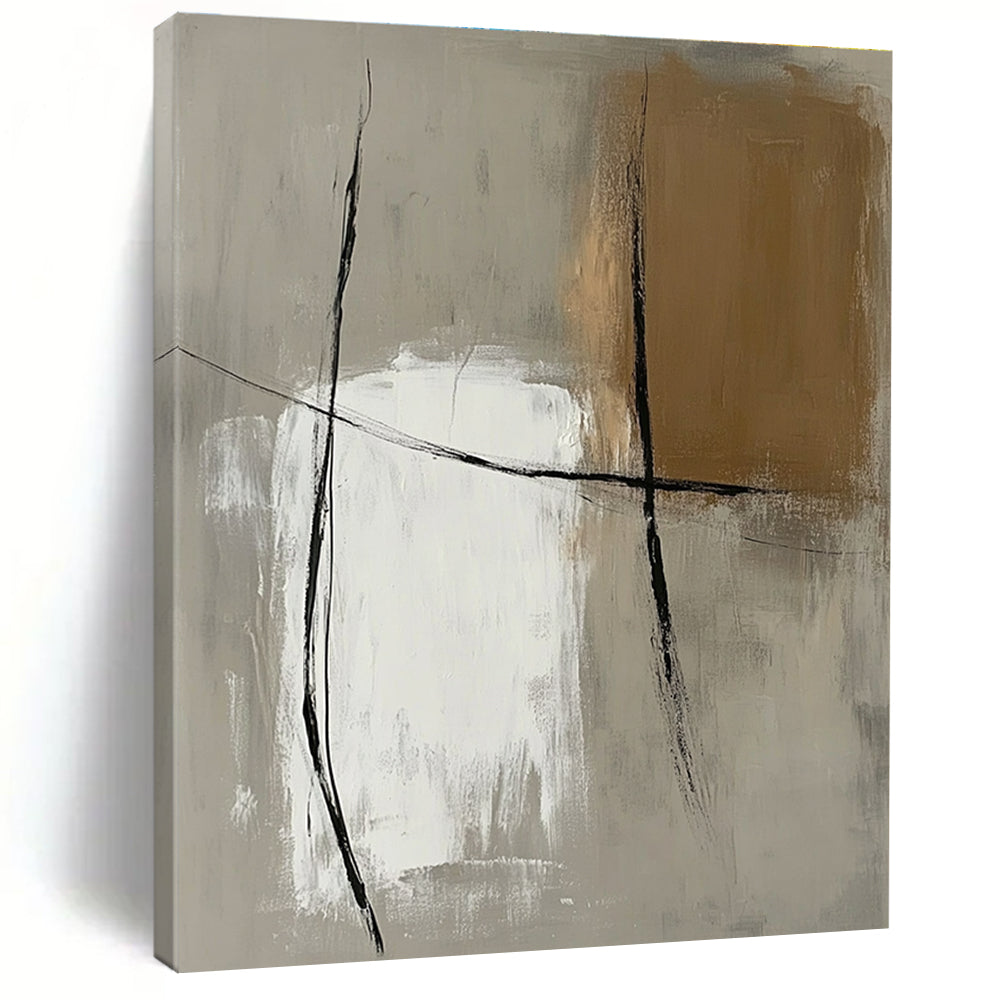 Gray and Black Abstract Painting for Industrial - Styled Lofts GAB1052