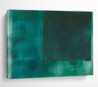 Dark Green Shades Abstract Painting with Subtle Textures ABS392