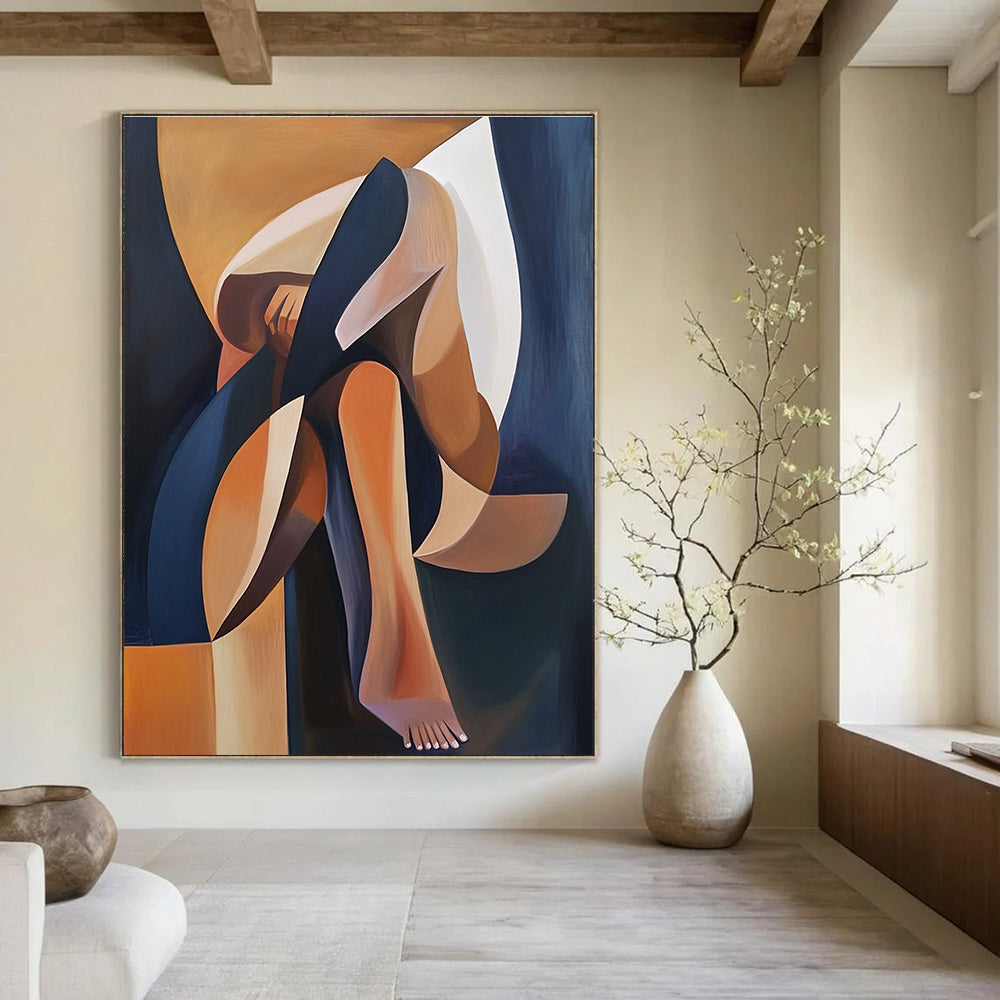 Abstract Figure Geometric Abstract Painting for Art - Centric Spaces GAB1418