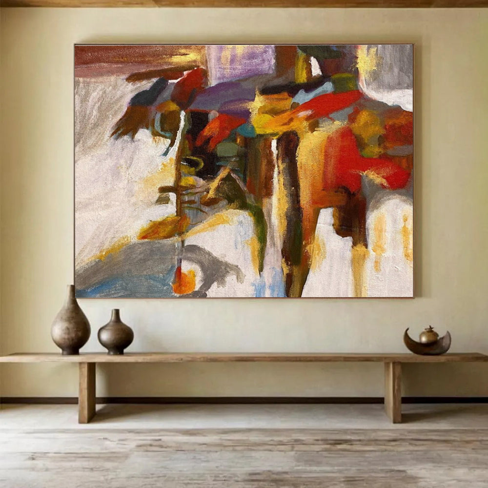 Colorful Abstract Figures Painting for Art - Loving Community Centers YHT365