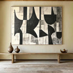 Black - White Geometric Abstract  Timeless Contrast ABS108
