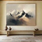 Misty Mountain Abstract Painting with Majestic, Ethereal Beauty ABS459