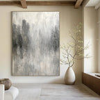 Gray Abstract Texture Painting for Industrial - Style Lofts GAB0974