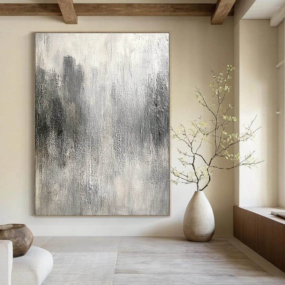 Gray Abstract Texture Painting for Industrial - Style Lofts GAB0974