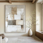 Neutral Tones Abstract Painting for Scandinavian - Style Homes GAB0904