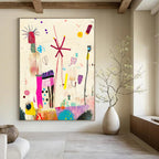 Colorful Abstract Doodles Abstract Painting for Creative Studio Break Areas GAB1363