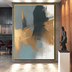 Gray Gold Abstract Painting with Subtle Luxury WINK780