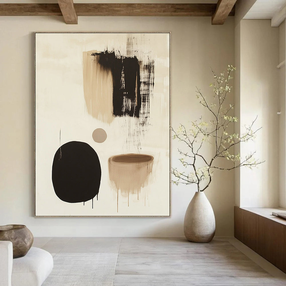 Neutral Tones Abstract Painting of Subtle Sophistication GAB0207