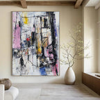 Vibrant Abstract Street Scene Painting for Art - Centric Bars GAB1138
