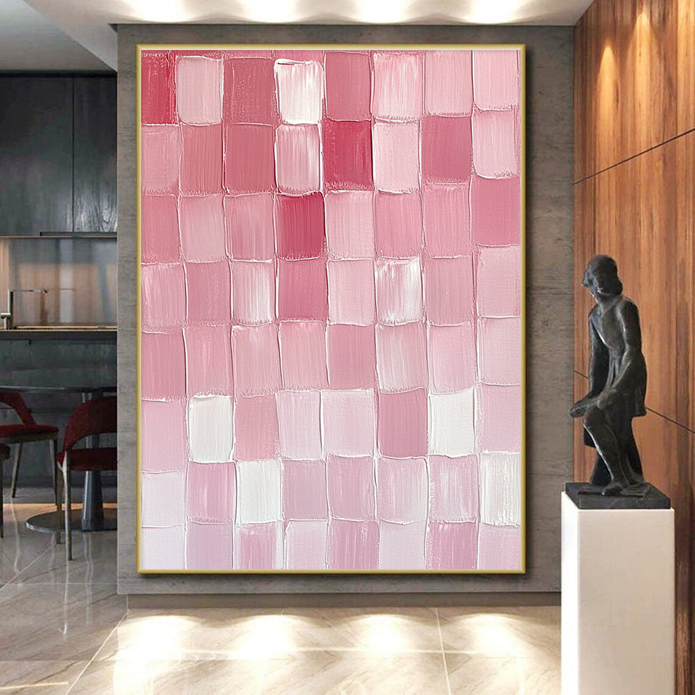 Pink - Grid Abstract Painting with Soft Gradients WINK865