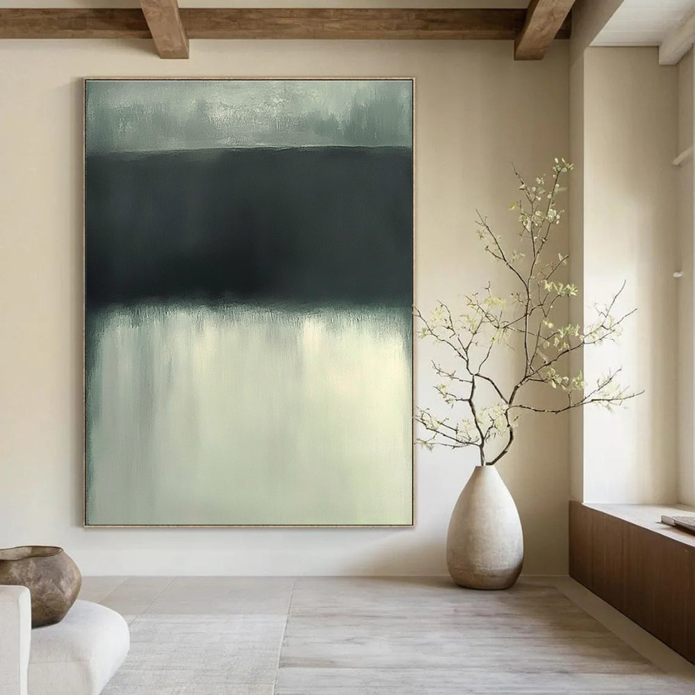 Minimalist Gray Abstract Painting for Zen - Inspired Meditation Spaces GAB1205