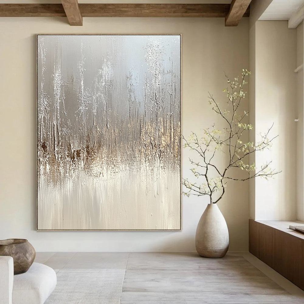 Textured Gray Landscape Abstract Painting GAB0304