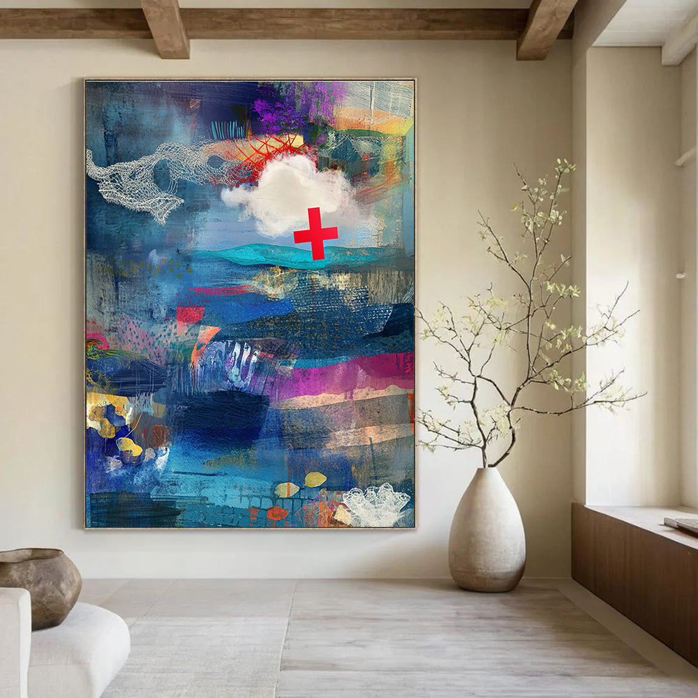 Another Collage - Style Abstract Painting for Creative Studios GAB1055