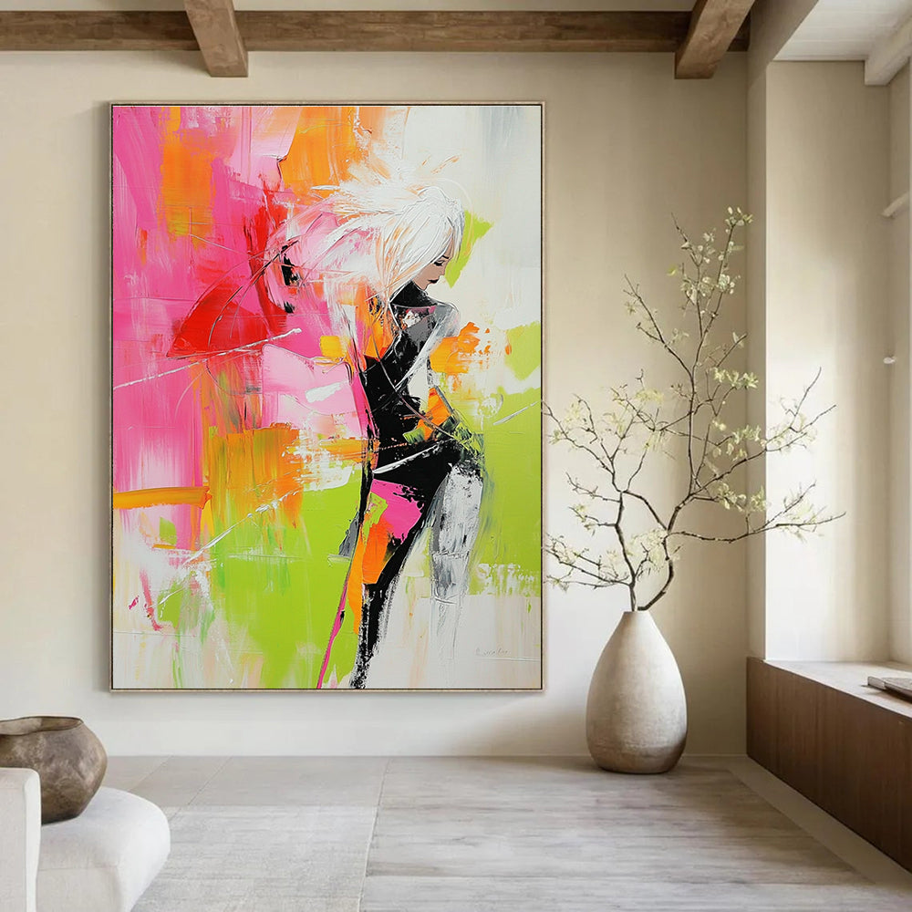 Colorful Figure - Inspired Abstract Painting for Fashion - Forward Boutiques GAB0906