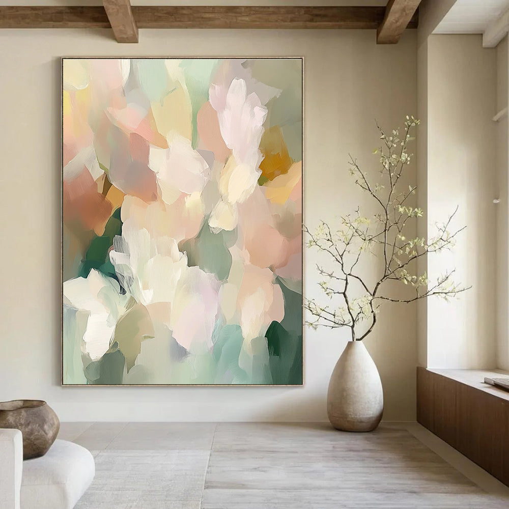 Pastel Flower Abstract - Serene Floral Abstract Art GAB0492