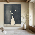 Minimalist Vase with Flowers - Elegant Botanical Abstract Art GAB0416