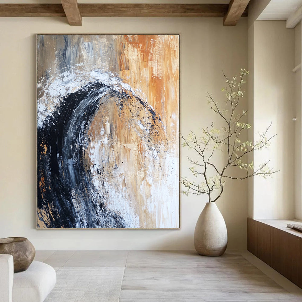 Wave Abstract Painting for Coastal - Themed Restaurants GAB1037
