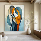 Intertwined Colorful Shapes Dynamic Abstract Painting GAB0294
