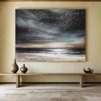 Star - Filled Night Sky Over Ocean  Enchanting Cosmos ABS120