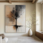 Black and Brown Tree Abstract Painting for Nature - Loving Studies GAB0978