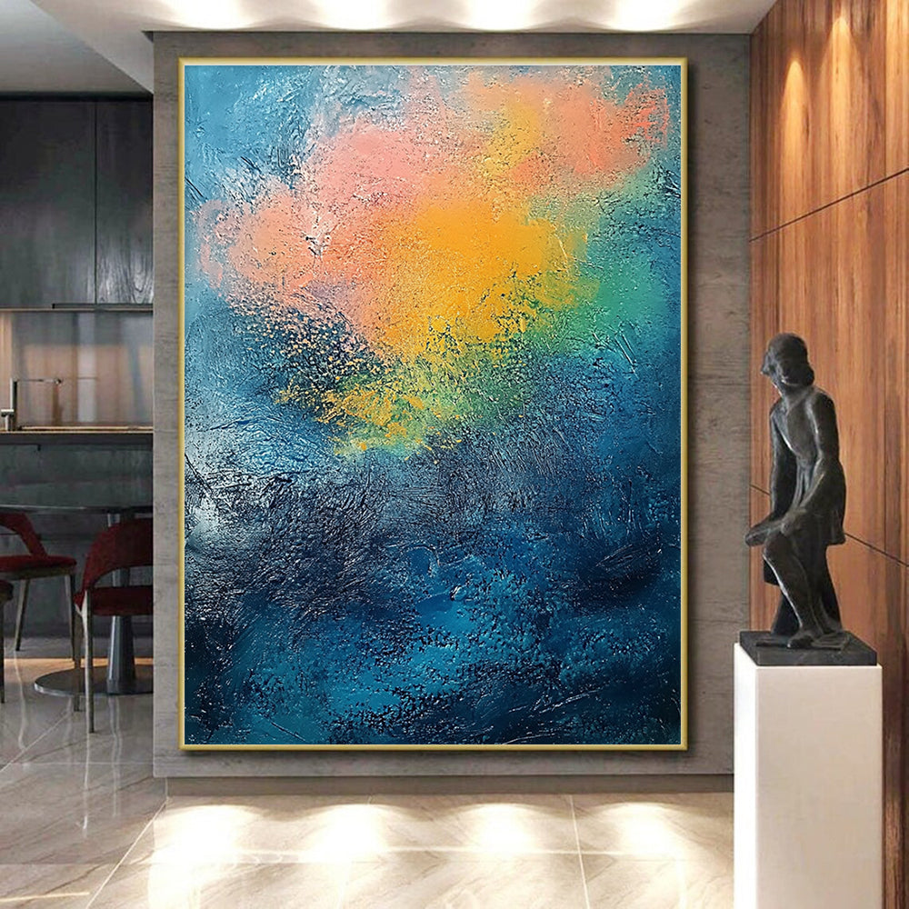 Colorful Blended Abstract Painting with Dreamy Hues WINK683
