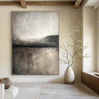 Monochrome Lake Abstract - Minimalist Landscape Abstract Art GAB0515