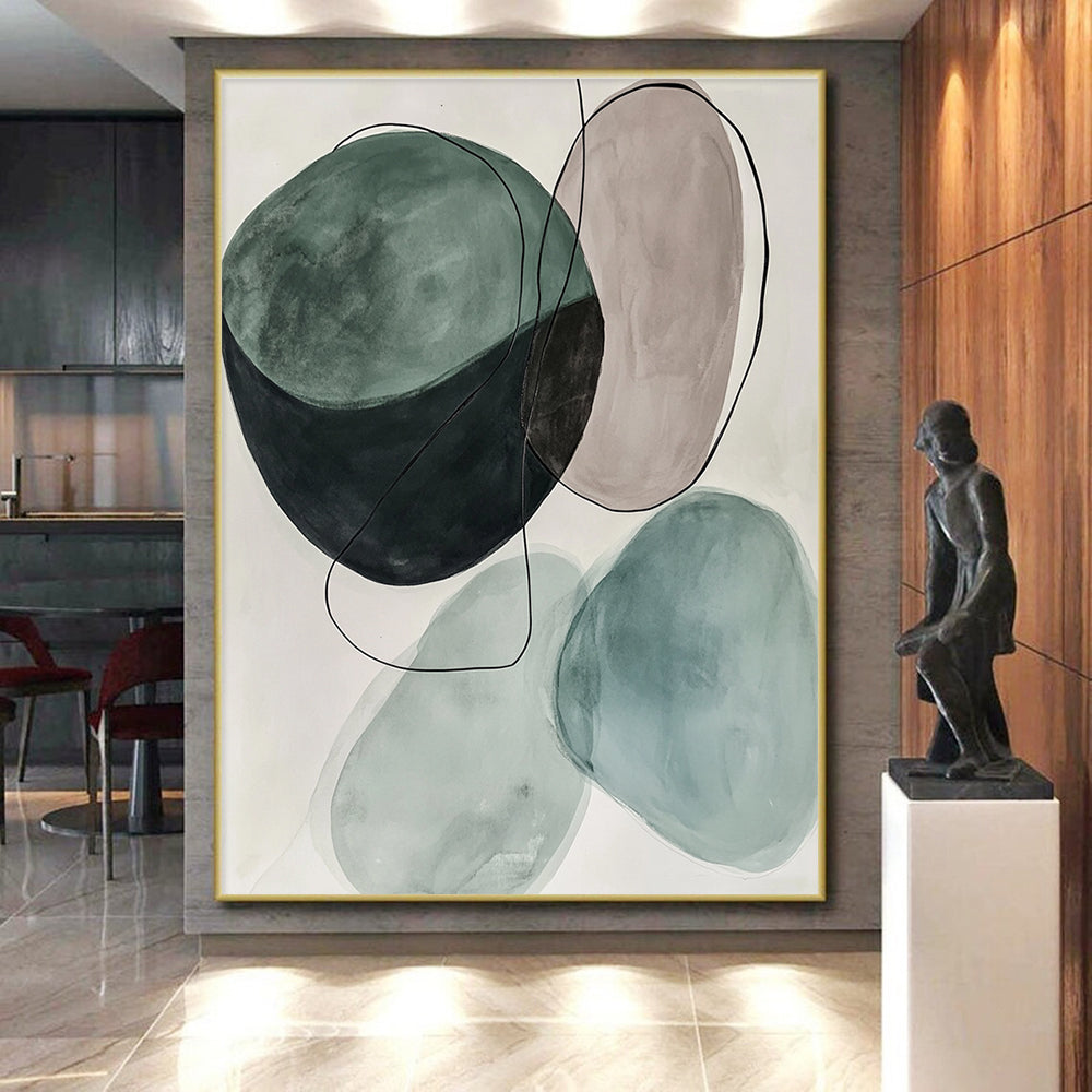 Earth Toned Abstract Shapes 3 Painting with Organic Calm WINK734
