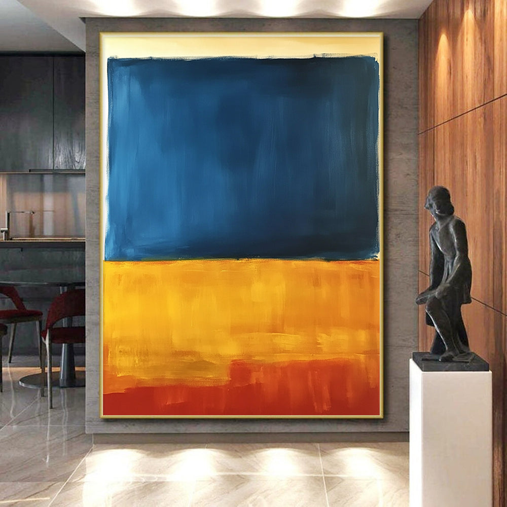 Blue and Yellow Horizon Abstract Painting with Calm Simplicity WINK221