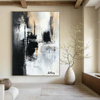 Monochrome Abstract by Anthony Painting for Industrial - Chic Home Offices GAB1195
