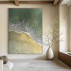Aerial Beach View Modern Coastal Abstract Painting GAB0311