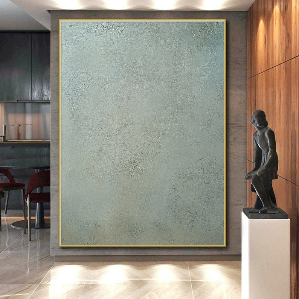 Light Green Textured Surface Abstract Painting with Subtle Freshness WINK100