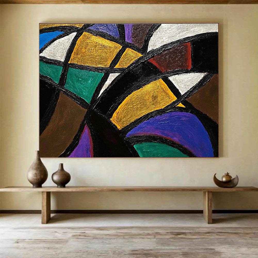 Colorful Geometric Intersections  A Play of Shapes ABS032
