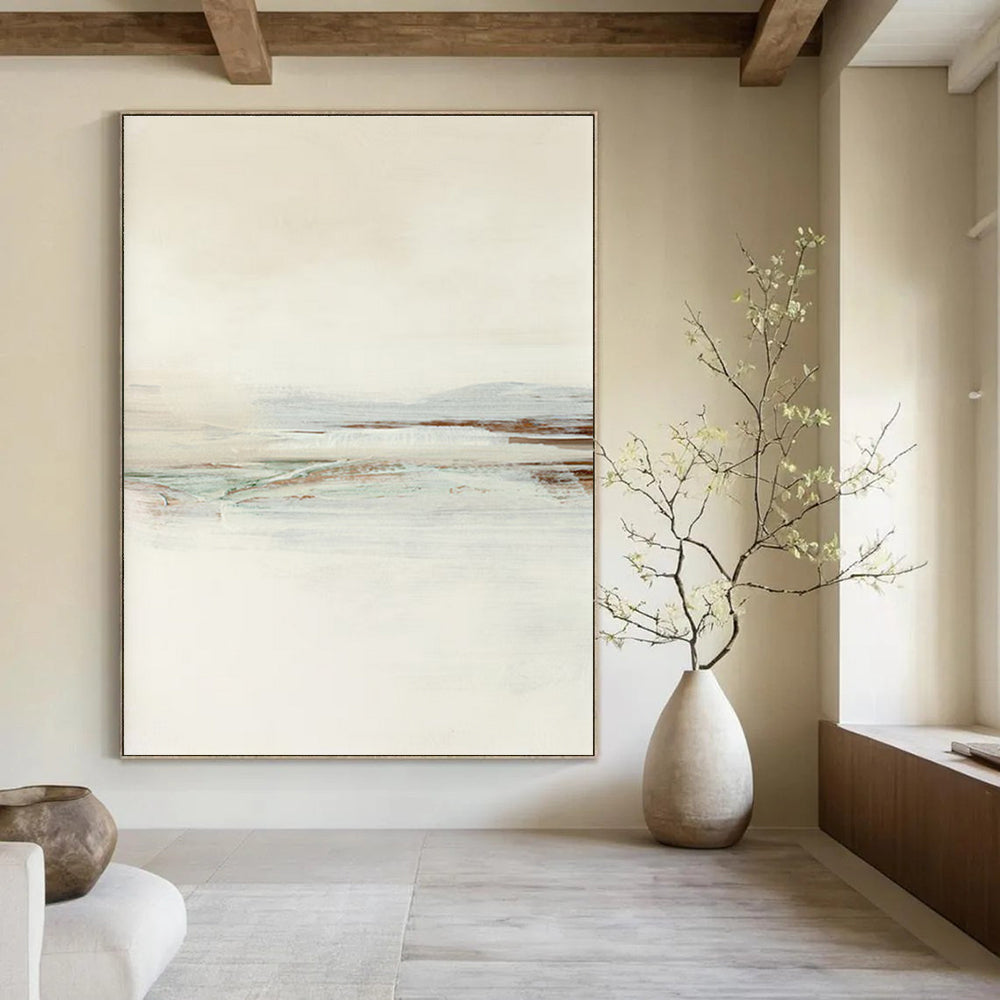 Calming Soft - Toned Abstract Landscape for Neutral Interiors HENG224