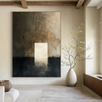 Dark Light Abstract Painting for Industrial - Style Lounges HENG008