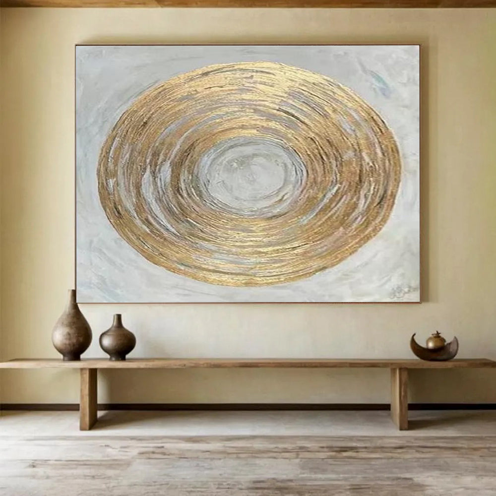 Golden Spiral Abstract Painting for Artistic Focal Points YHT108