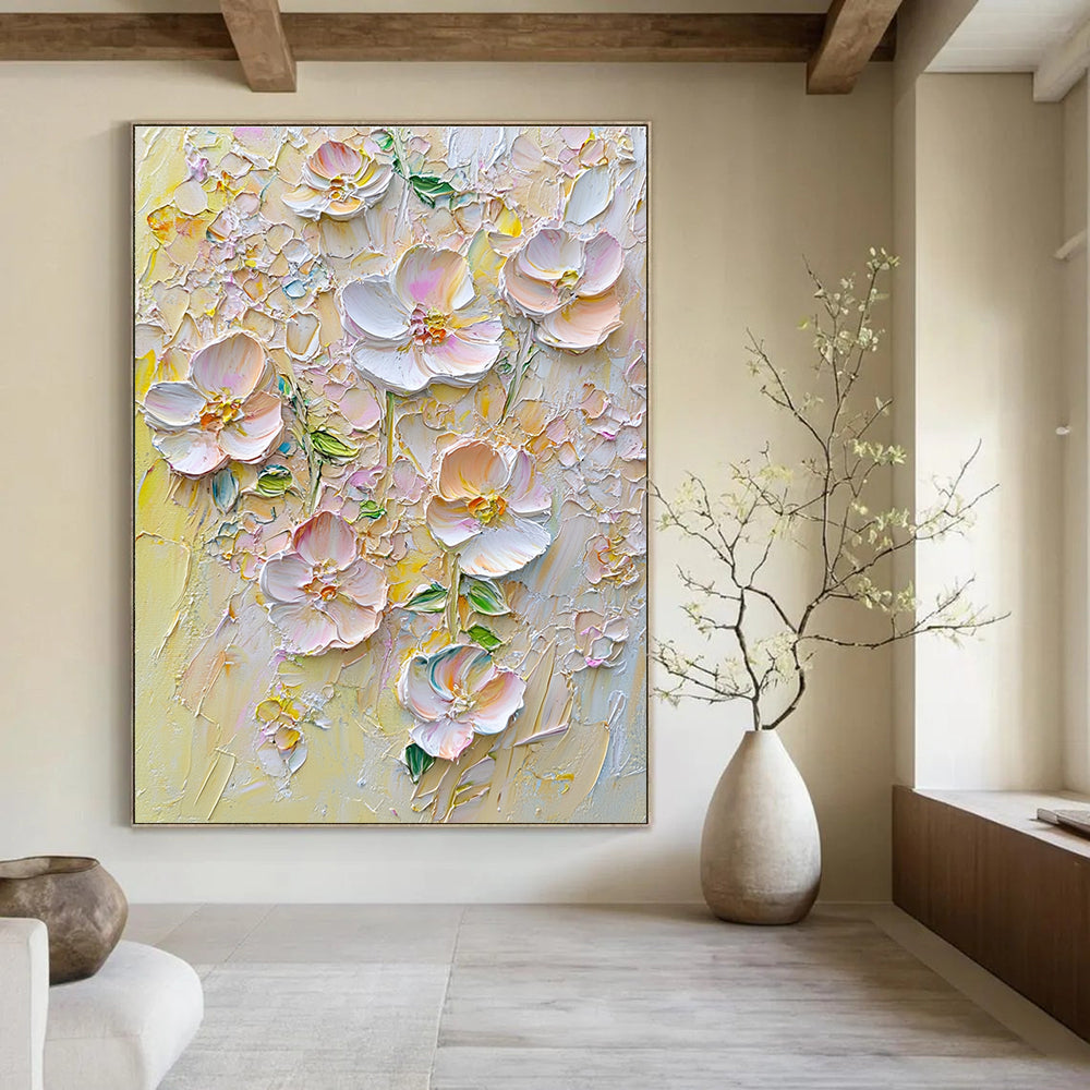 Impasto Flowers Abstract Painting with Vivid Colors GAB0005