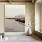 Minimalist Landscape Abstract Painting for Serene Bedrooms HENG401
