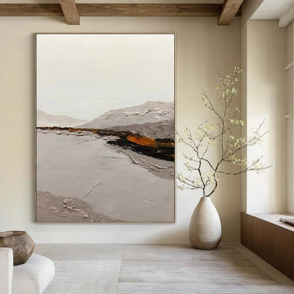 Minimalist Landscape Abstract Painting for Serene Bedrooms HENG401