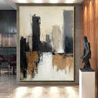 Cityscape Abstract Painting with Urban Mystery WINK489