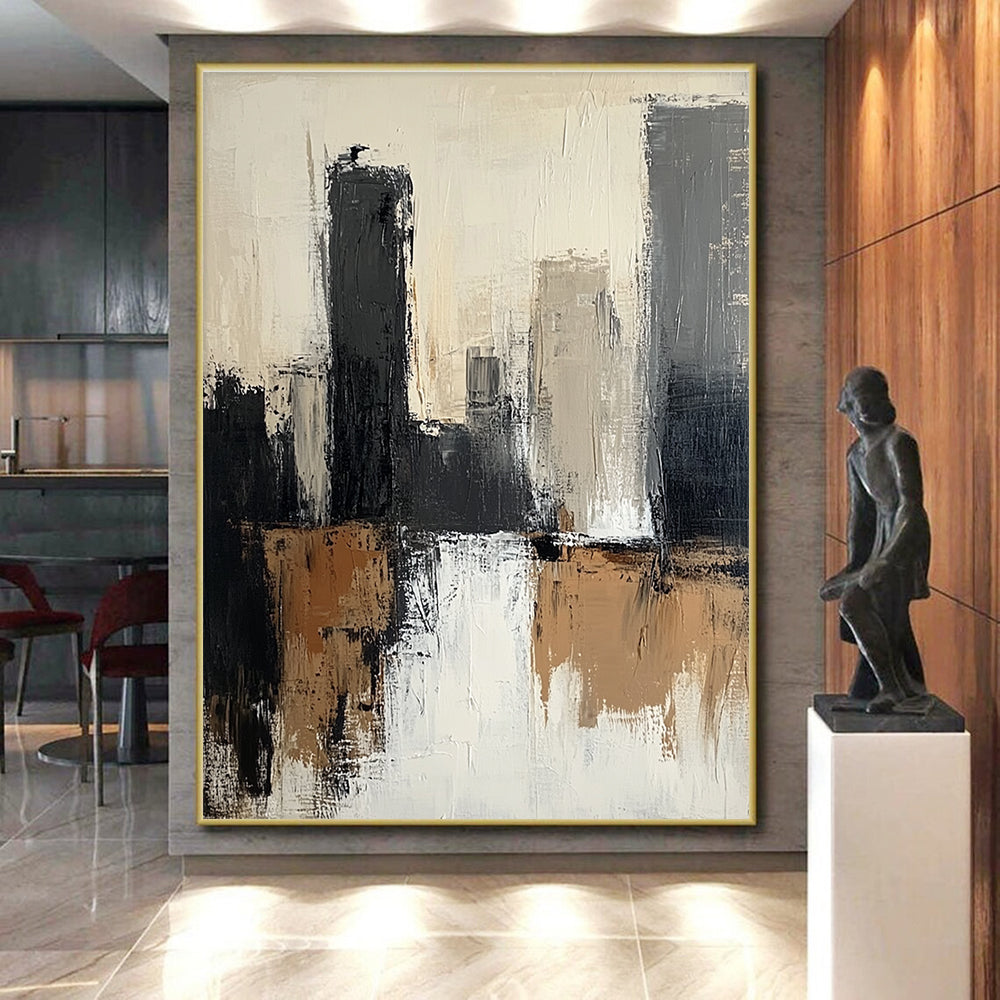 Cityscape Abstract Painting with Urban Mystery WINK489