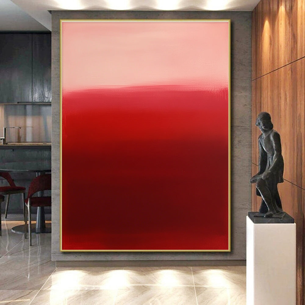 Red Gradient Abstraction Painting with Intense Emotion WINK167
