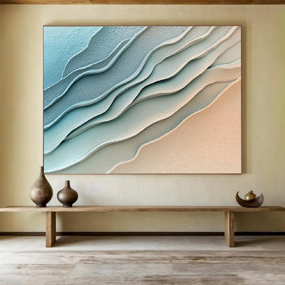 Layered Blue & Peach Textures  Coastal Calm ABS045