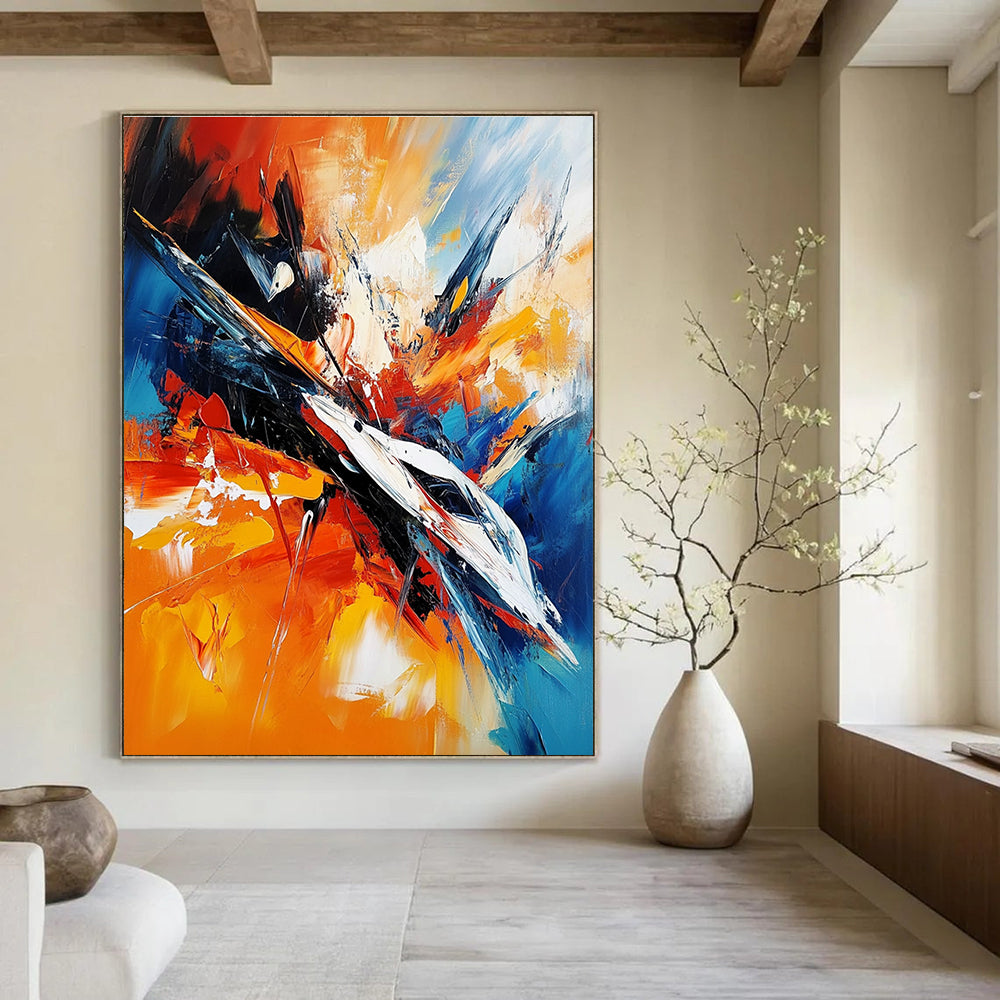 Dynamic Colorful Abstract Painting for Creative Coworking Spaces GAB1167