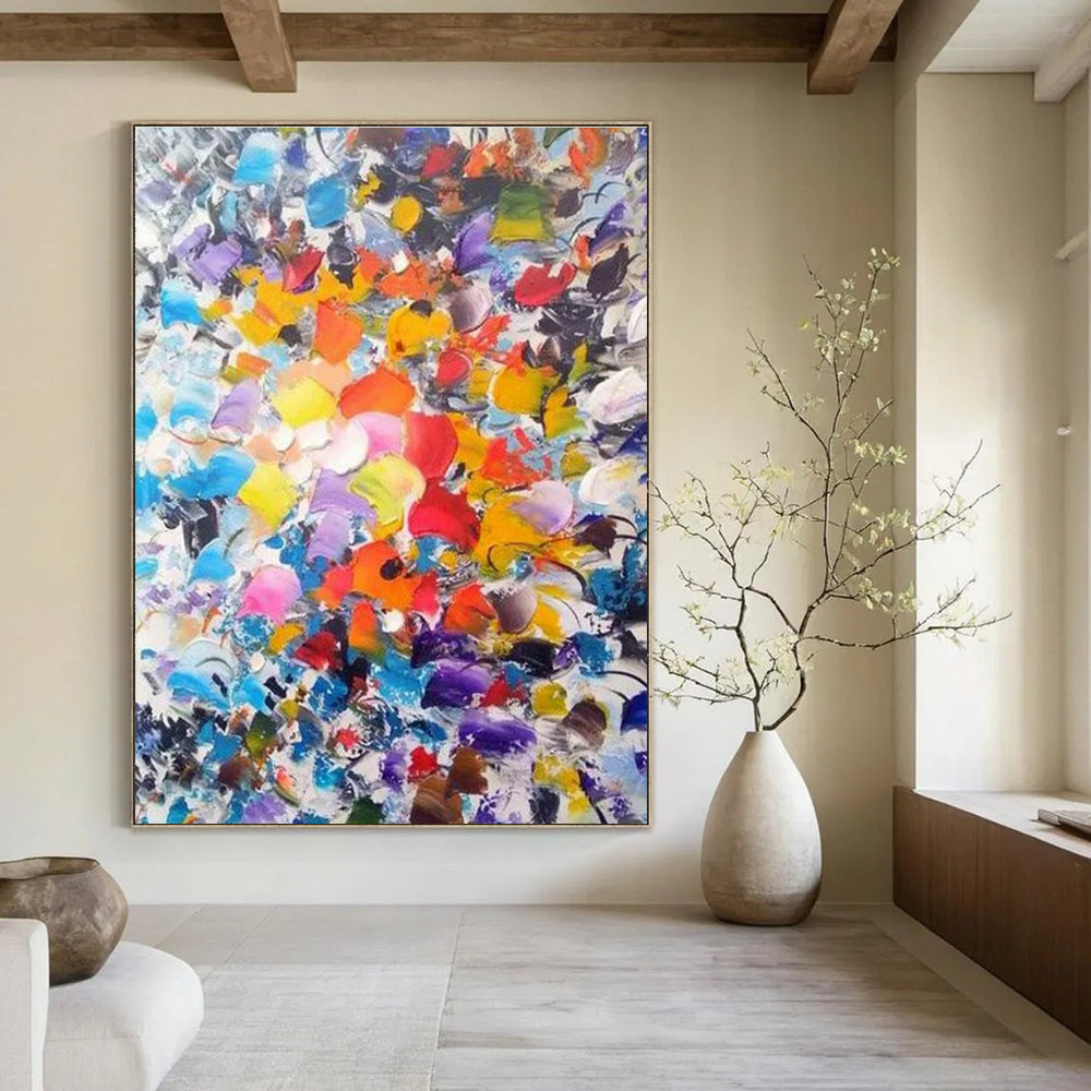 Vivid Color Explosion Abstract Painting for Creative Studios HENG411
