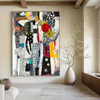 Mixed - Media Abstract Painting for Contemporary Art Galleries GAB1056